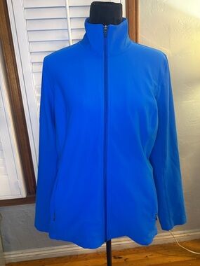 Lucy Women's Zip-Up Utility Jacket in Bright Blue